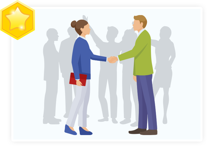 握手している画像