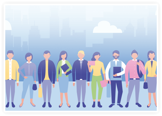 たくさんの人々の画像